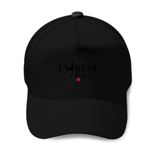 Disneyss Snow White Fairest Silhouette Text Graphic Baseball Caps