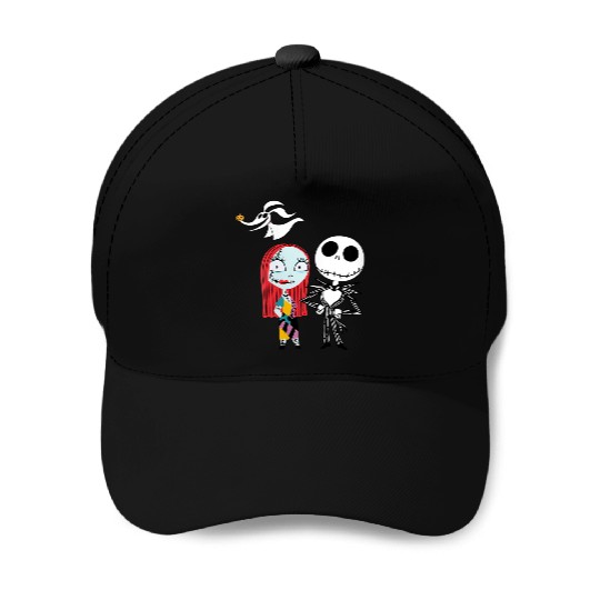 Disneyss Nightmare Before Christmas Dark Jack Sally Baseball Caps