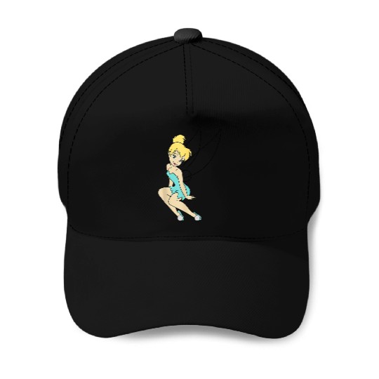 Disneys Peter Pan Tinkerbell Sitting With A Smile Baseball Caps