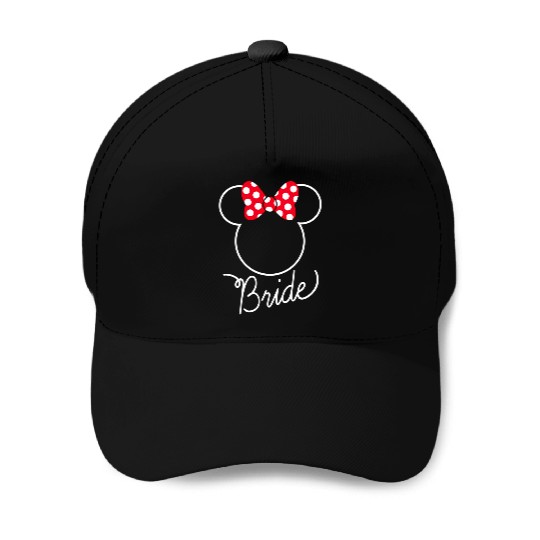 Disney Minnie Mouse Bow Bride Wedding Baseball Caps