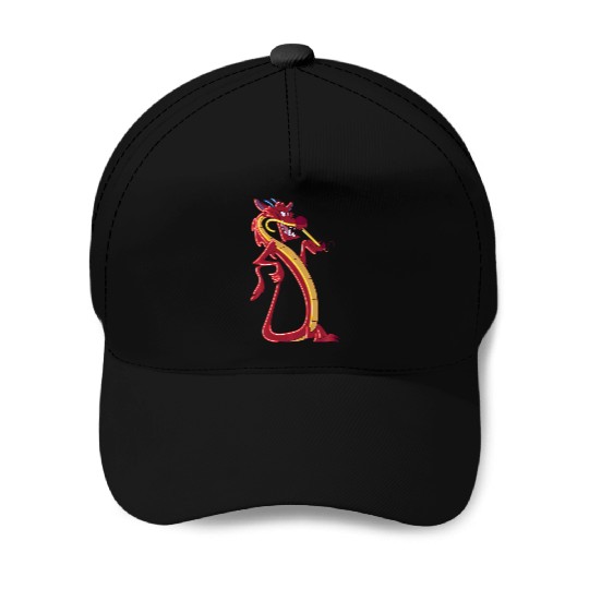 Disney Mulan Mushu Neon Accent Portrait Baseball Caps