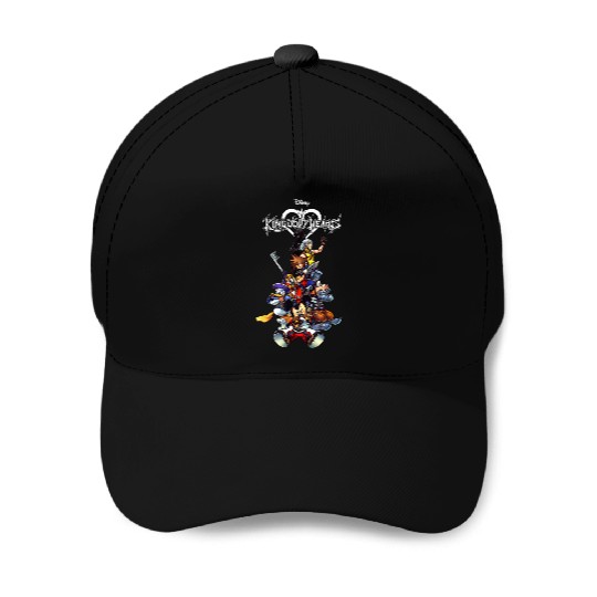 Disneyss Kingdom Hearts Group shots Action Pose Logo Baseball Caps