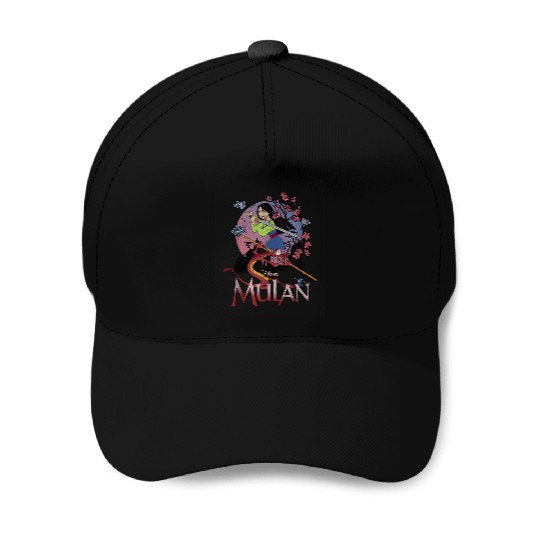 Disney Mulan And Mushu Collage Portrait Logo Tan Baseball Caps