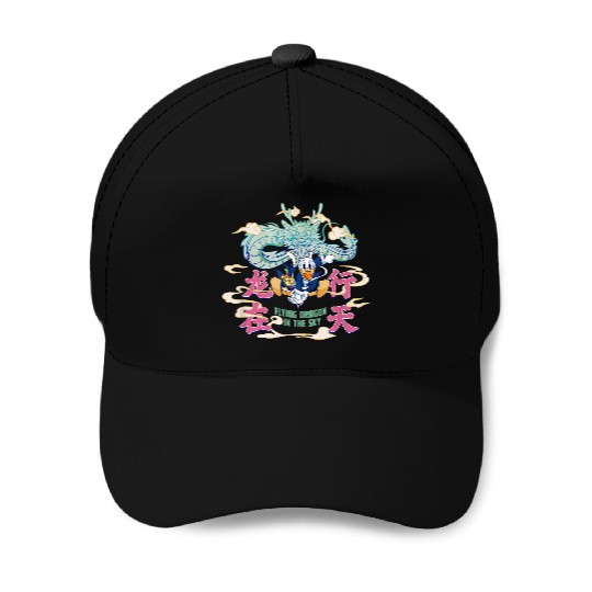 Disneyss Donald Duck Lunar New Year Flying Dragon In The Sky Baseball Caps