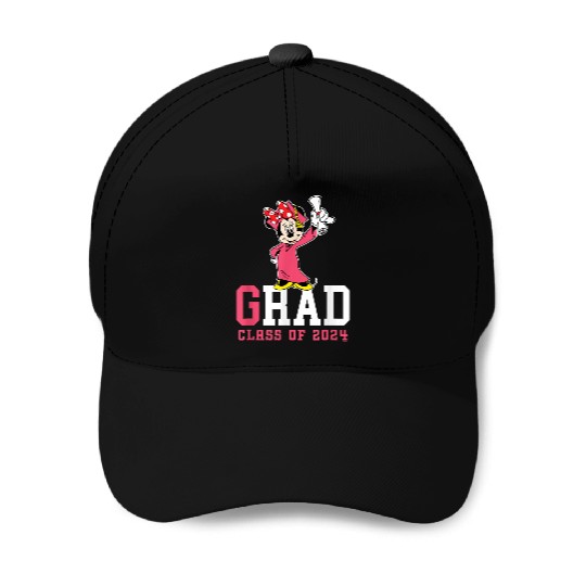 Disney Minnie Mouse 2024 Graduation Class Of 24 Rad Grad Baseball Caps