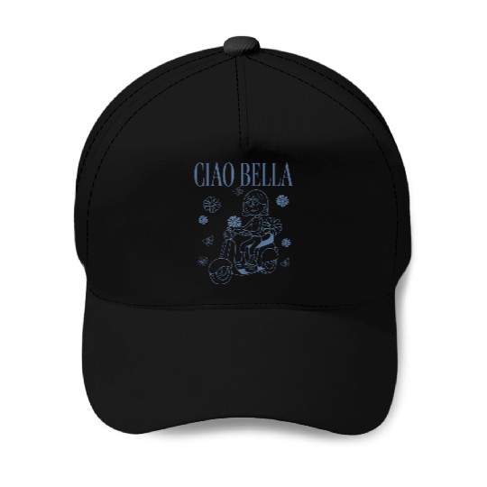 Disney Lizzy Mcguire Ciao Bella Lizzie Outline Logo Baseball Caps