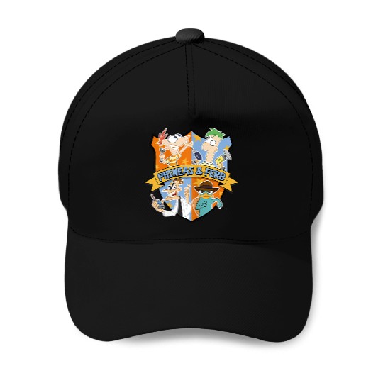 Disney Phineas And Ferb Main Characters Emblem Logo Baseball Caps