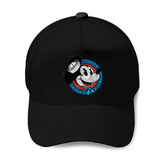 Disney Cruise Sailor Mickey Mouse Distressed Baseball Caps
