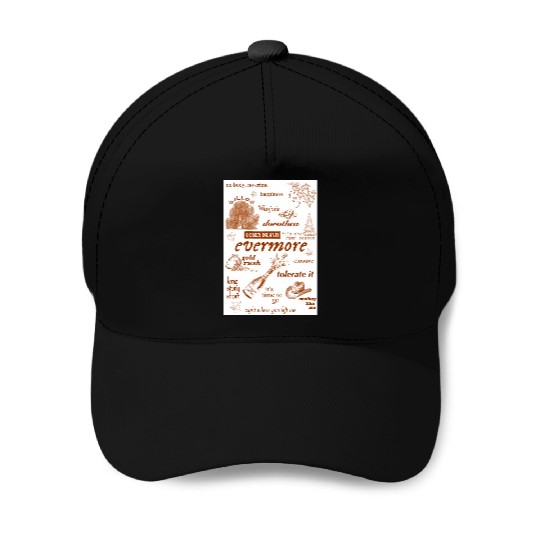 Evermore Tayl0r Swift print Baseball Caps
