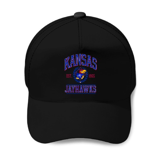 Vintage NBA Kansas Jayhawks Logo Baseball Caps, University of Kansas,