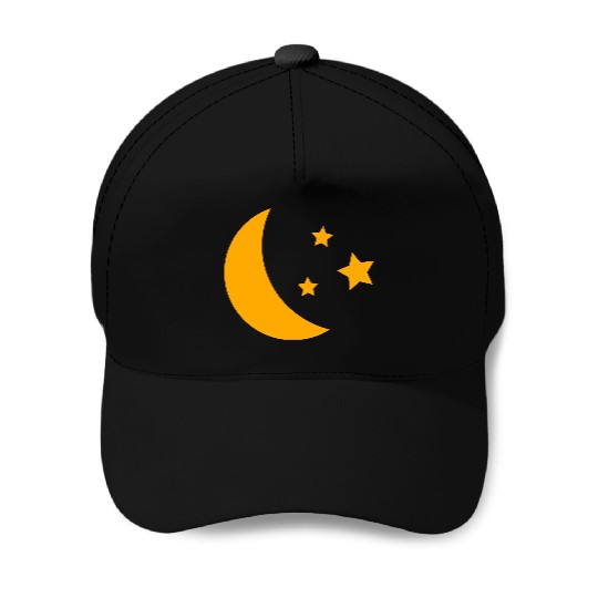moon and stars Baseball Caps