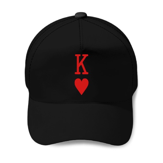 King of Hearts Vector Baseball Caps