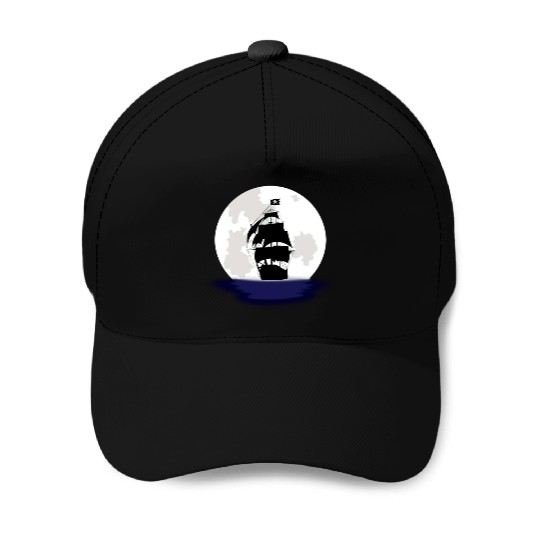 Pirate Ship Baseball Caps