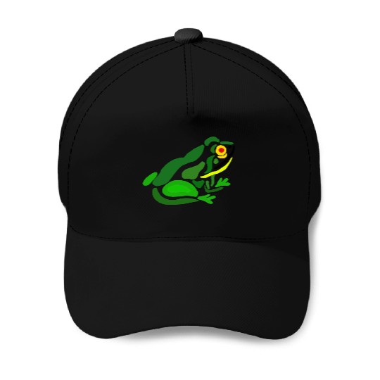 Funky Frog Abstract Art Baseball Caps