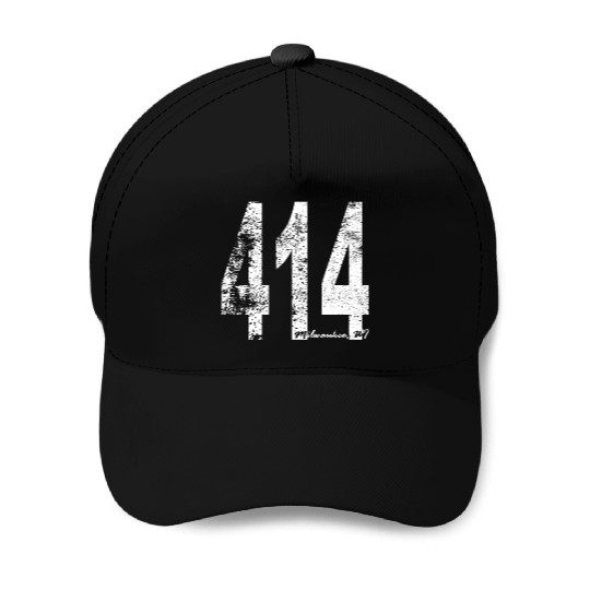 Vintage Milwaukee Area Code 414 Baseball Caps