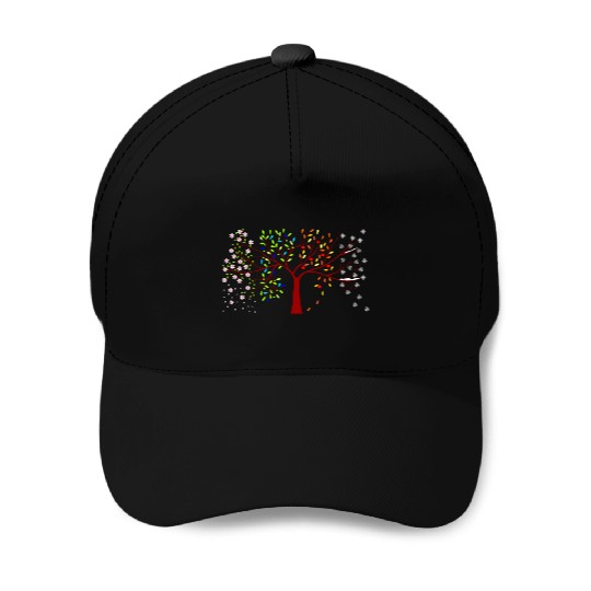 four seasons tree Baseball Caps
