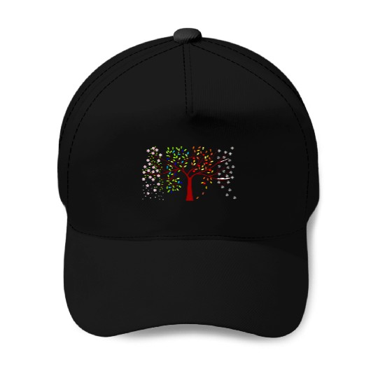 four seasons tree Baseball Caps