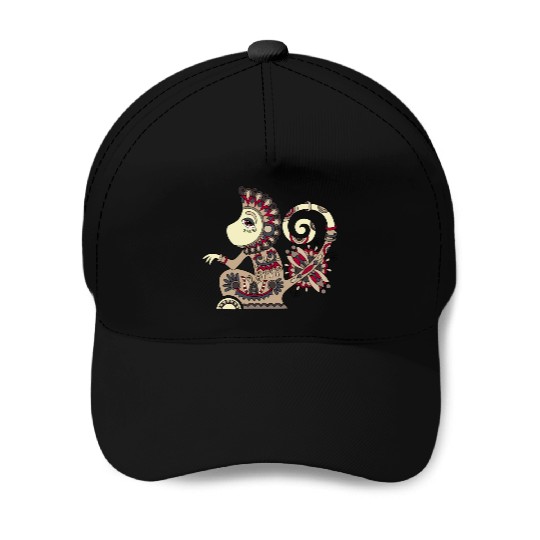 Aztec Monkey Baseball Caps