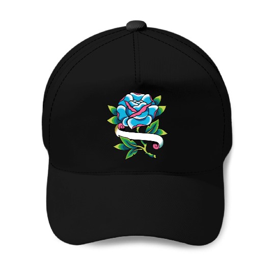Rose tattoo Baseball Caps