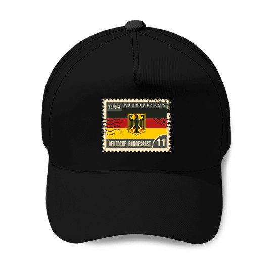 germany post stamp Baseball Caps