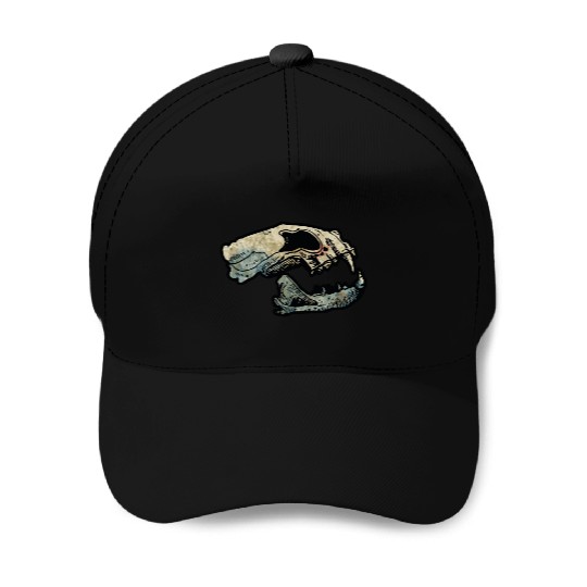 cat skull Baseball Caps