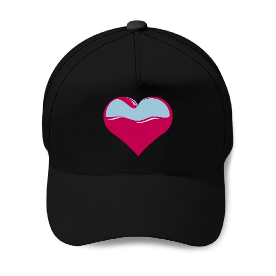 Ocean heart Baseball Caps