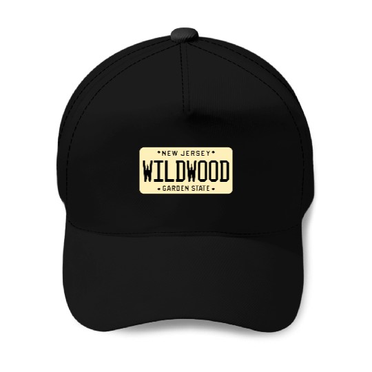 Wildwood New Jersey License Plate Baseball Caps