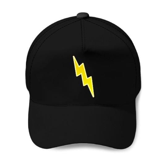 Zap - Yellow Lightning Bolt Baseball Caps