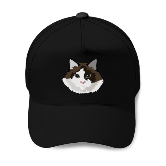 Cat face Baseball Caps