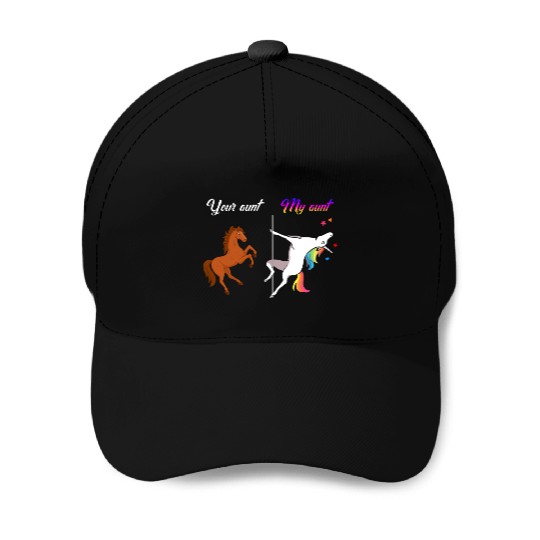Your aunt my aunt Unicorn Baseball Caps