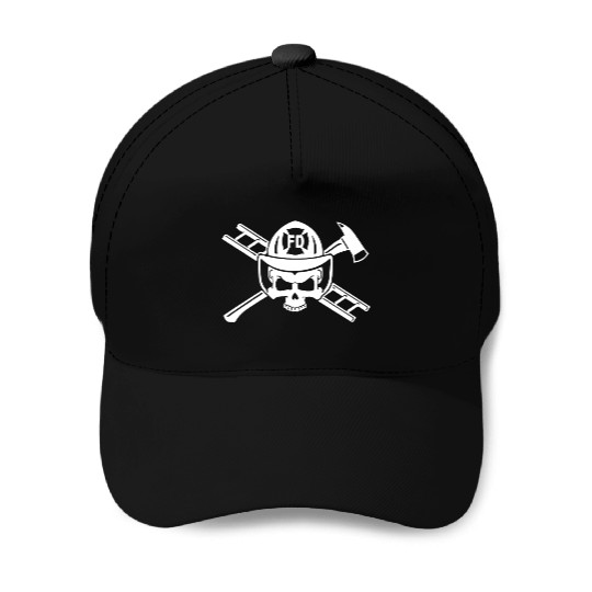 Firefighter Crossbones Baseball Caps