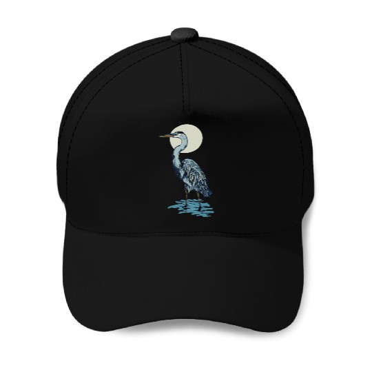 Heron Moon Baseball Caps