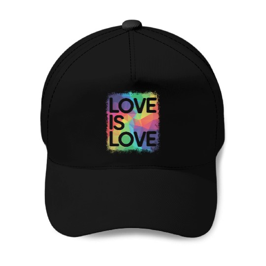 Love is Love Geometric LGBT Gay Pride Baseball Caps
