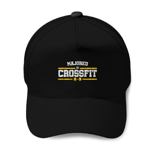 Gym and Exercise Majored in crossfit Baseball Caps