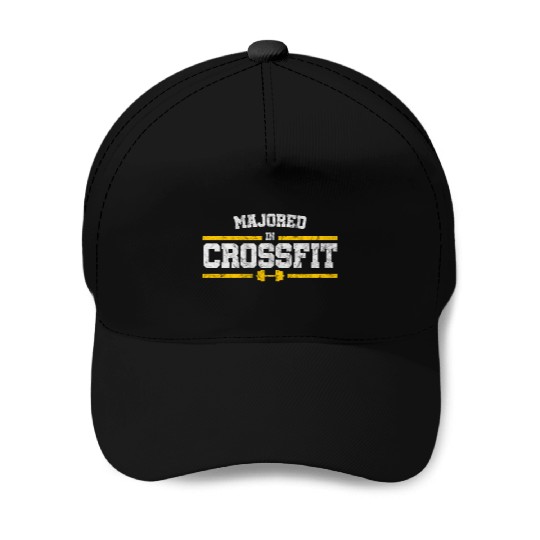 Gym and Exercise Majored in crossfit Baseball Caps