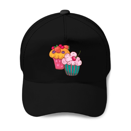 Cupcake Muffin Bakery Cake Candy Sweets Cookie Baseball Caps