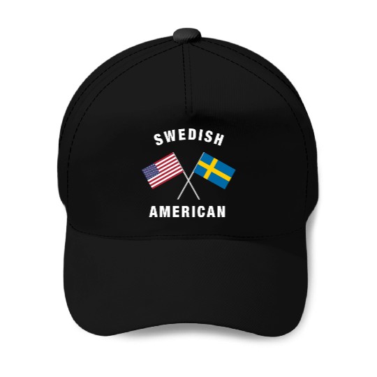 Swedish American Flag Baseball Caps
