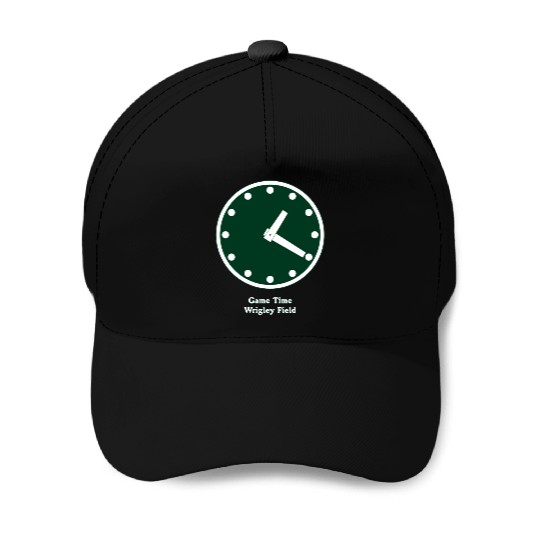 WRIGLEY FIELD SCOREBARD CLOCK IS CHICAGO CUBS GAME Baseball Caps