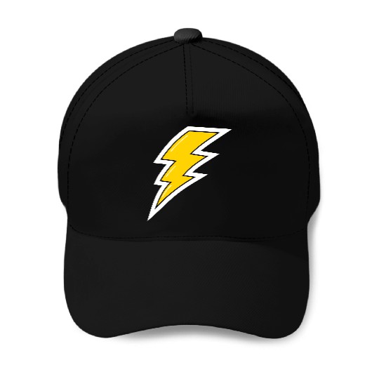 Yellow Lightening, cartoon lightening bolt, bolt Baseball Caps