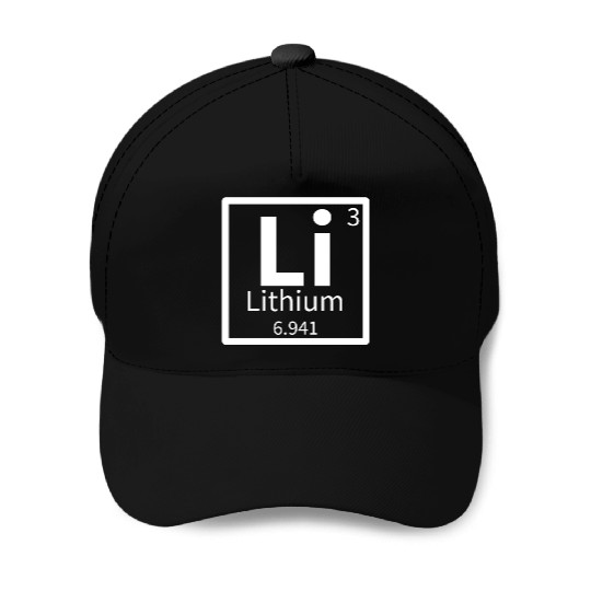 Lithium — Periodic Table Element 3 Baseball Caps