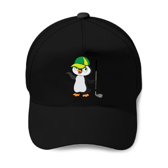 Cute golf penguin Baseball Caps design for kids