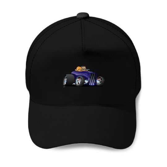 Highboy hot rod deep purple roadster Baseball Caps