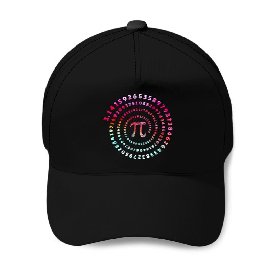 Pi Spiral Novelty Baseball Caps for Pi Day