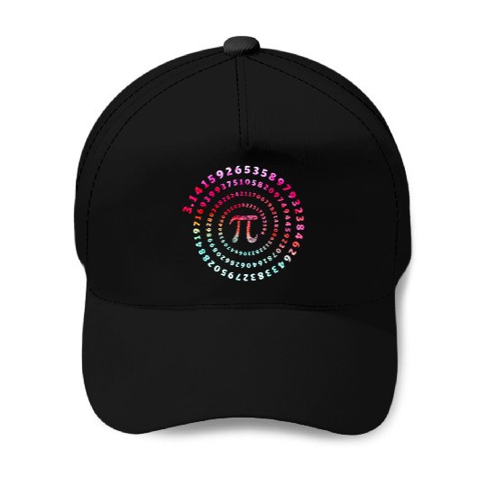 Pi Spiral Novelty Baseball Caps for Pi Day
