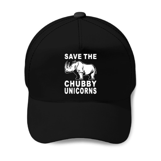 Save the Chubby Rhinoceros Funny Baseball Caps
