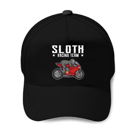 Sloth Racing Team Biker Motorcycle Gift Baseball Caps