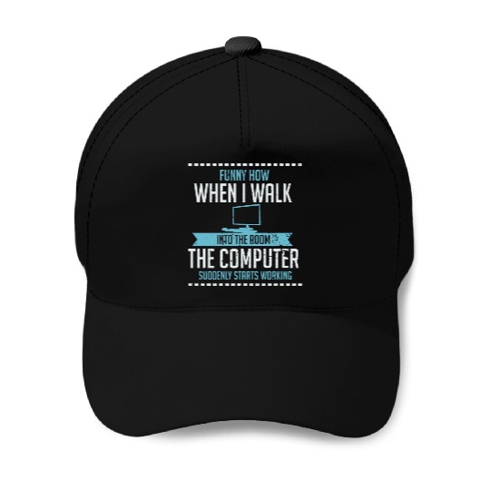 Funny Computer Geek Baseball Caps: Tech Support I Software