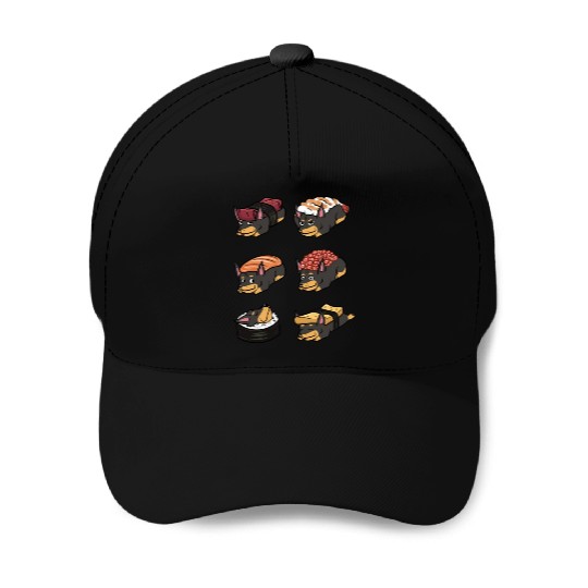 Doberman Sushi Nigiri Baseball Caps