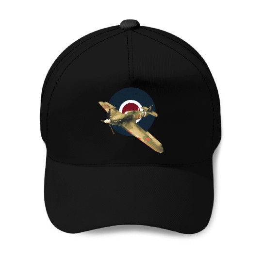 Hawker Hurricane RAF WW2 Fighter Plane Baseball Caps