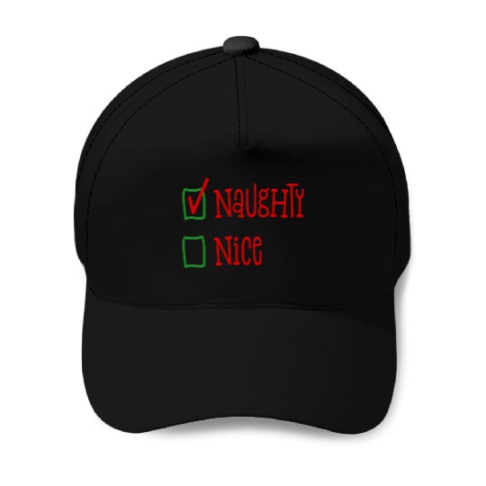 NaughtyNice Christmas Gift Idea Baseball Caps